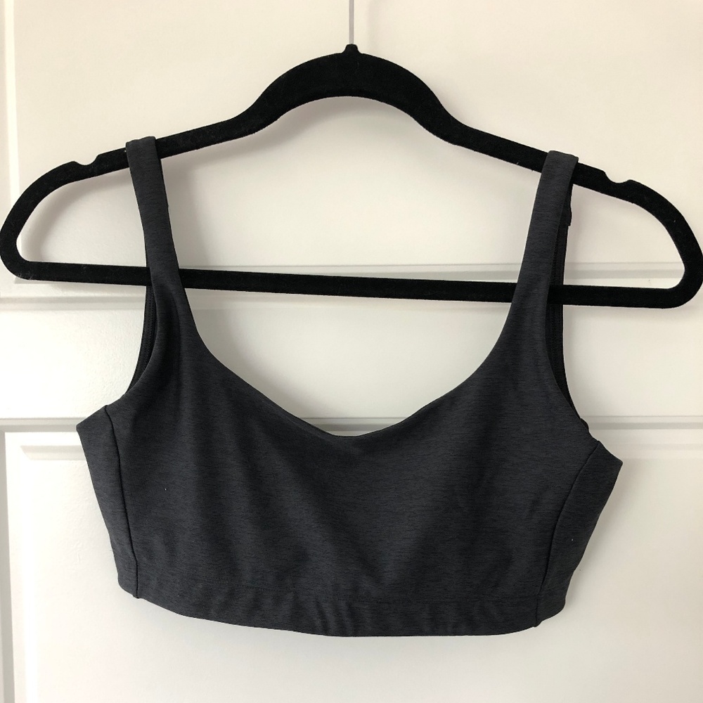 Outdoor Voices Double-Time Bra in Charcoal